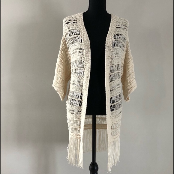 American Eagle Outfitters Sweaters - Women’s American Eagle Crochet Knit kimono size small